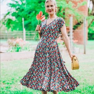 ModCloth Frock Shop Multicolor Midi Dress